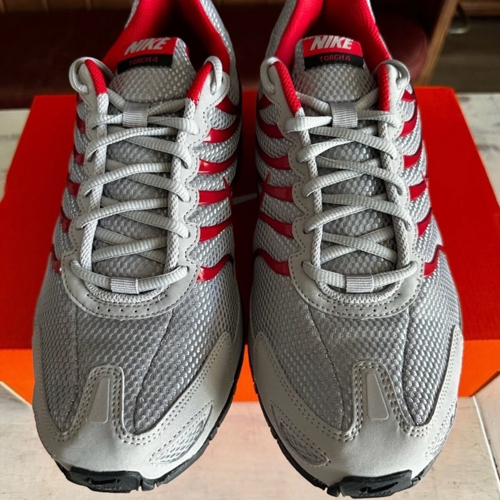 No Box Nike Men's Air Max Torch 4 "Gray/Red" Running Training Shoes Size 11 Men - Picture 4 of 6